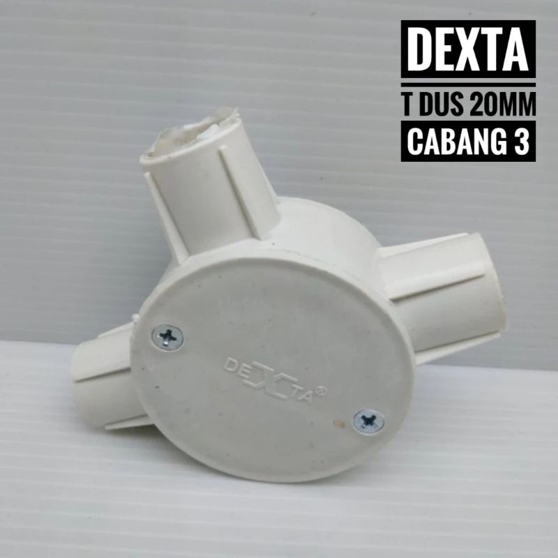 DEXTA Tdus T dus Cabang 3 Pipa Listrik 20mm T Dos - Putih