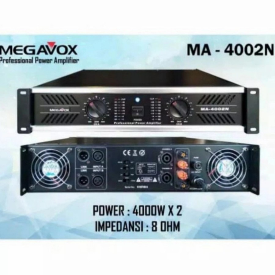 POWER AMPLI MEGAVOX MA4002 N POWER MEGAVOX MA 4002 N POWER MEGAV0X MA 4002N