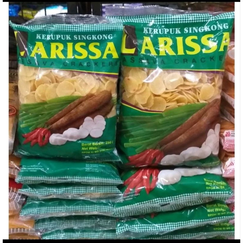 

Larissa kerupuk singkong 250 gram/kerupuk Larissa/kerupuk singkong