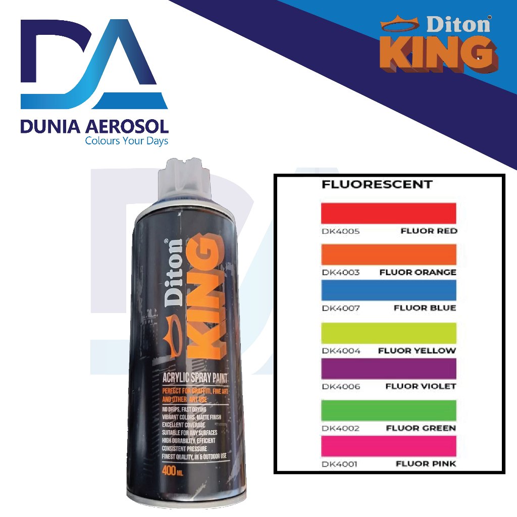 Diton King Fluorescent / Stabilo 400ml Graffiti Cat Semprot