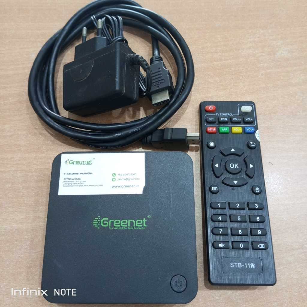 STB Greenet Android 9, Fullset Berkualitas (SUDAH ROOT SIAP PAKAI)