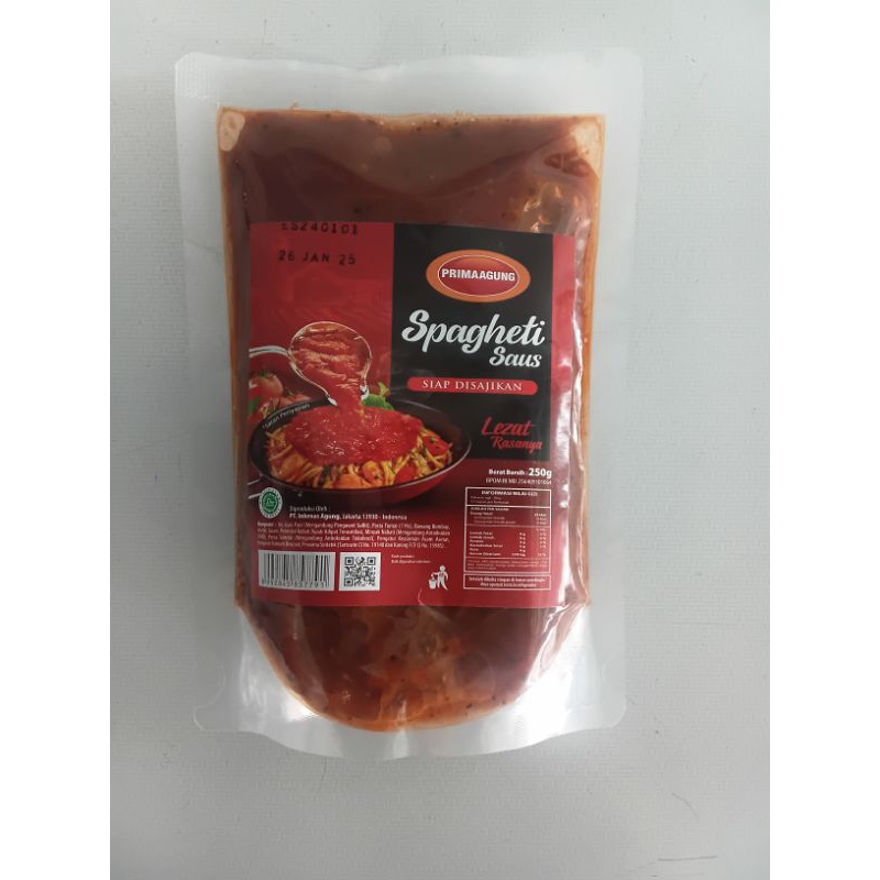 

Prima Agung Saus Spaghetti - Netto 250 gram