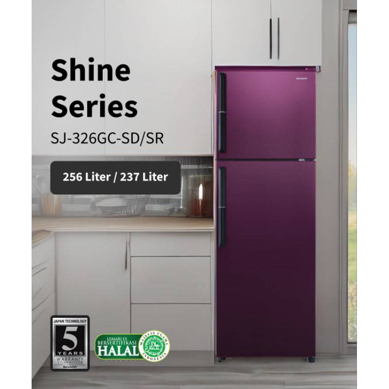 SHARP KULKAS/ LEMARI ES SJ 326 GC