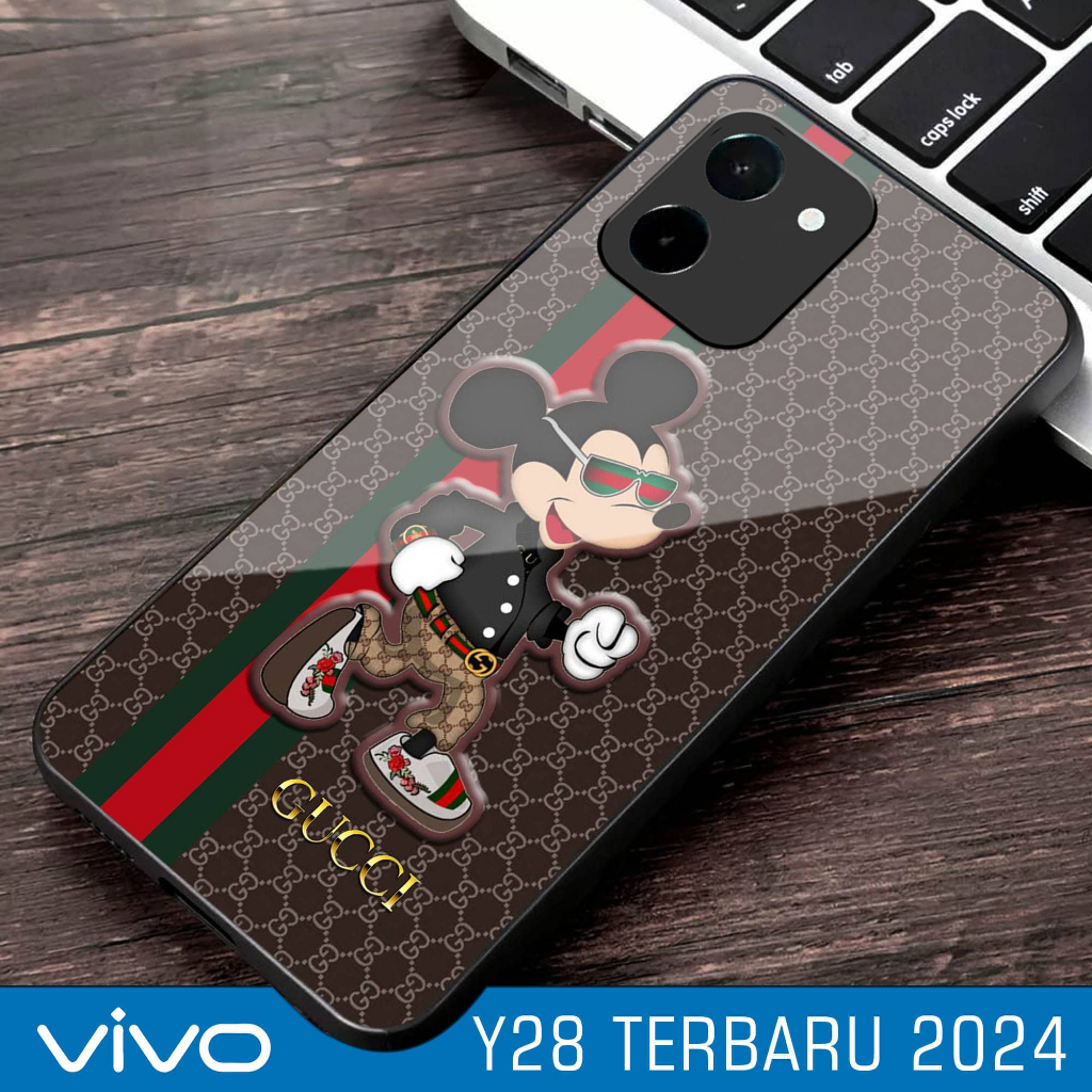 Case Kaca For Vivo Y28 - Pelindung HP Vivo Y28 - Casing Vivo Y28 - Case Handphone