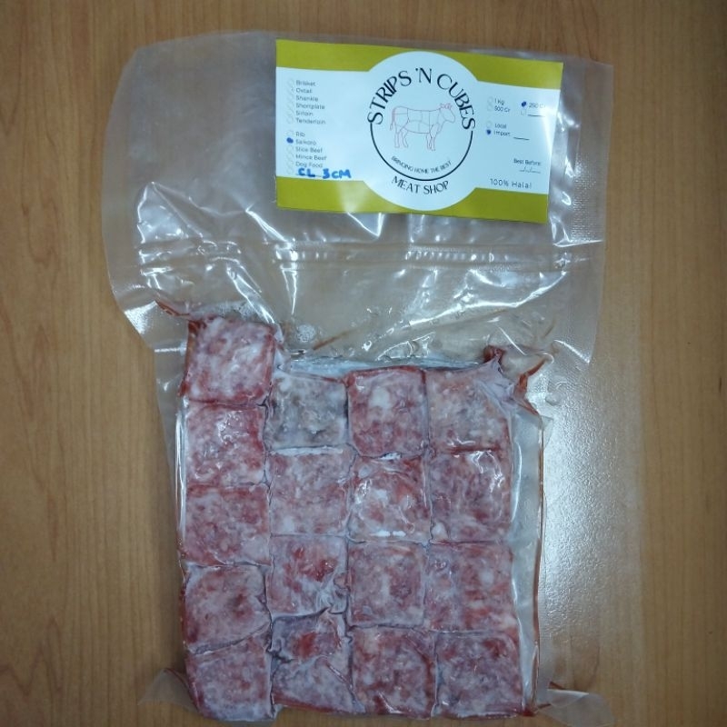 

250gr - Saikoro Cube Wagyu Steak CL 3cm | Import Aus | Halal 100%