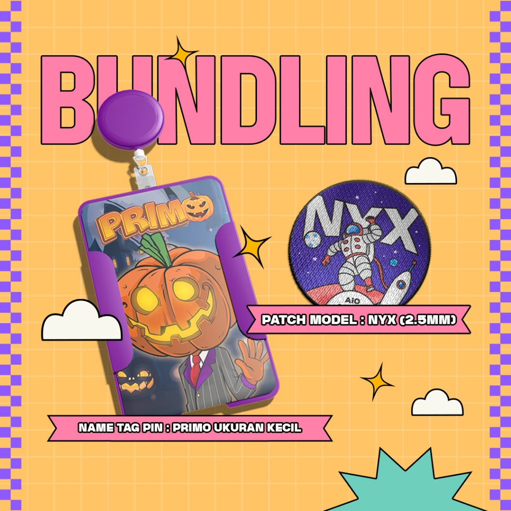 

[PAKET BUNDLING] ID Card PRIMO Ukuran Kecil + Patch Model NYX Ukuran 2,5mm