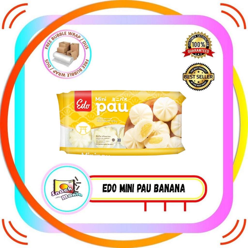 Edo Mini Pau Japanese Milky Banana 200 gr Pao Coklat Pisang Frozen