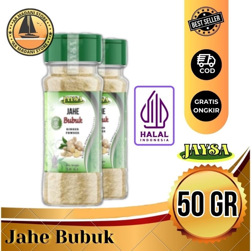 

JAYSA Jahe Bubuk 50 gr / Ginger Ground / Ginger Powder / Bubuk Jahe / Jahe Bubuk Asli / Bubuk Jahe Murni / Ginger Powder Grade A / Premium Ginger Powder / Bumbu Instan / Bumbu Masak / Bumbu Murah