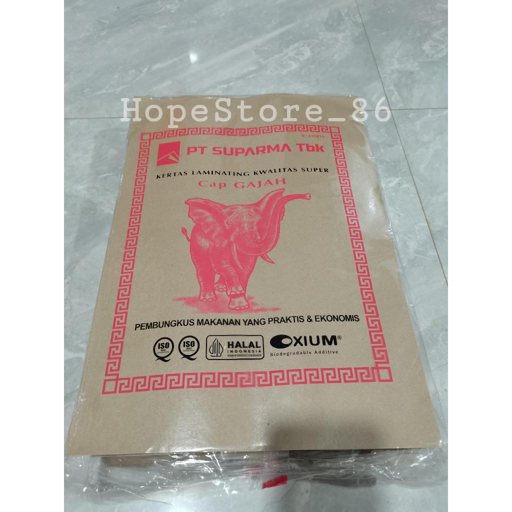 [250LBR] KERTAS NASI BUNGKUS CAP GAJAH PINK/GAJAH MERAH/ KERTAS NASI / NASI BUNGKUS / WARTEG / NASI