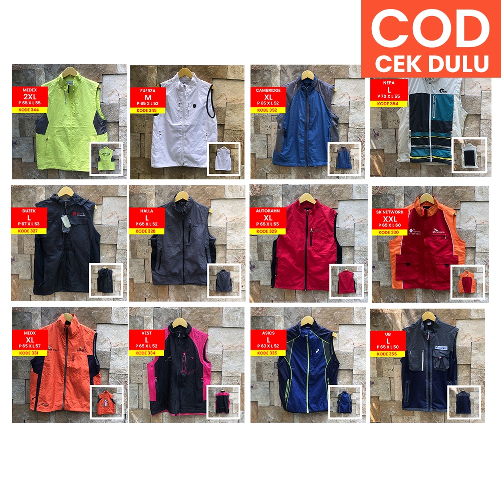 KHUSUS ROMPI VEST OUTDOOR COD SALE / Autdoor / Parasut / Gunung / Banyak Saku / Ripstop / Cargo / Ka