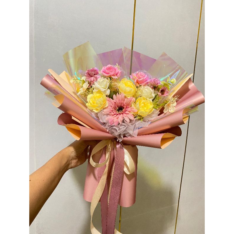 Buket Bunga Hari guru Medan / Buket Bunga Artificial / Buket wisuda