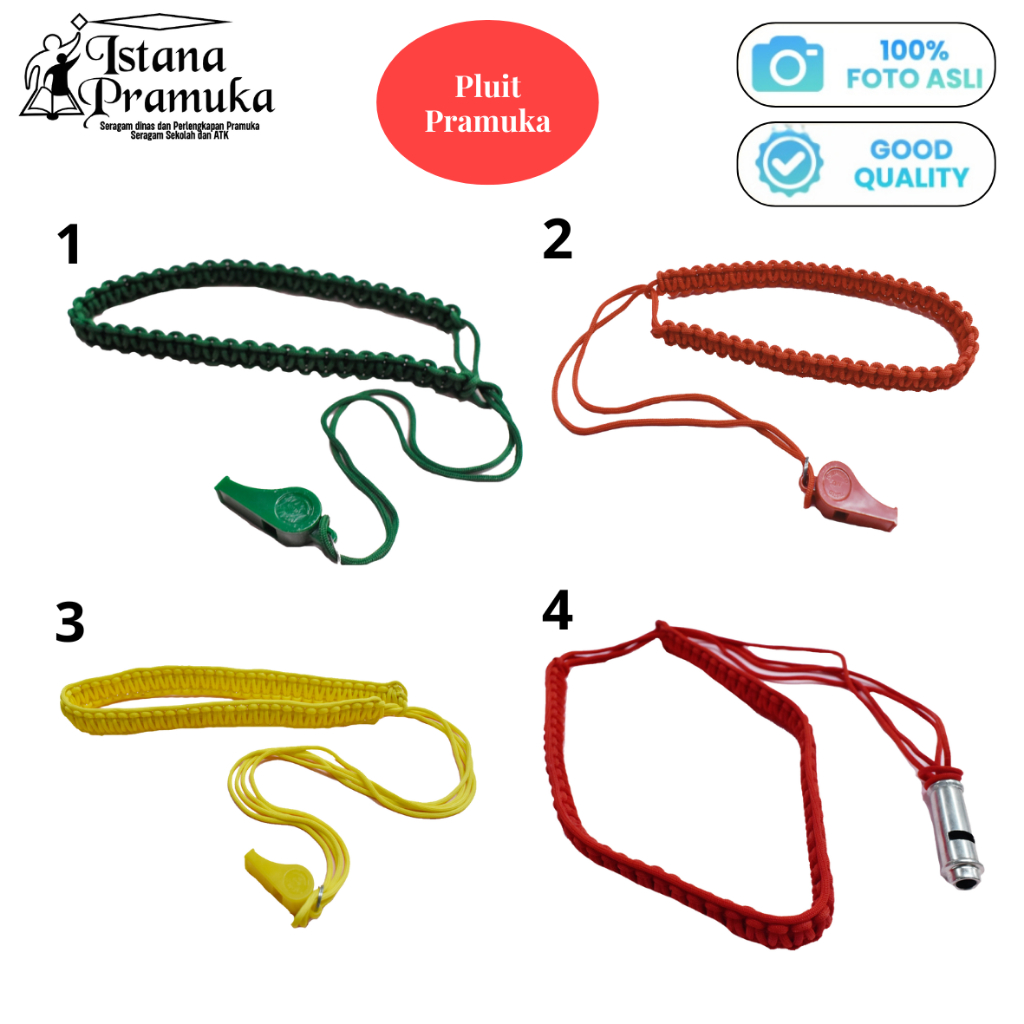 Peluit/Tali Peluit Pramuka Siaga/Penggalang/Penegak/Pembina Pluit - Istana Pramuka Gelora