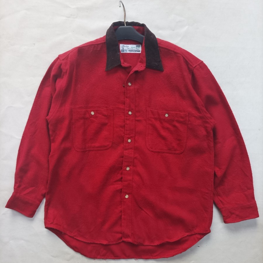 kemeja Glee club alaskan woodman heavy weight flannel shirt corduroy collar vintage