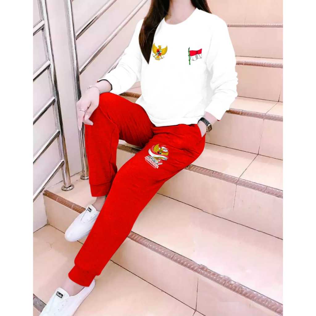 Setelan Wanita Atasan Bawahan Cewek Oneset Kekinian Dewasa Seragam Kondangan Ibuibu Senam Sesetel Ga