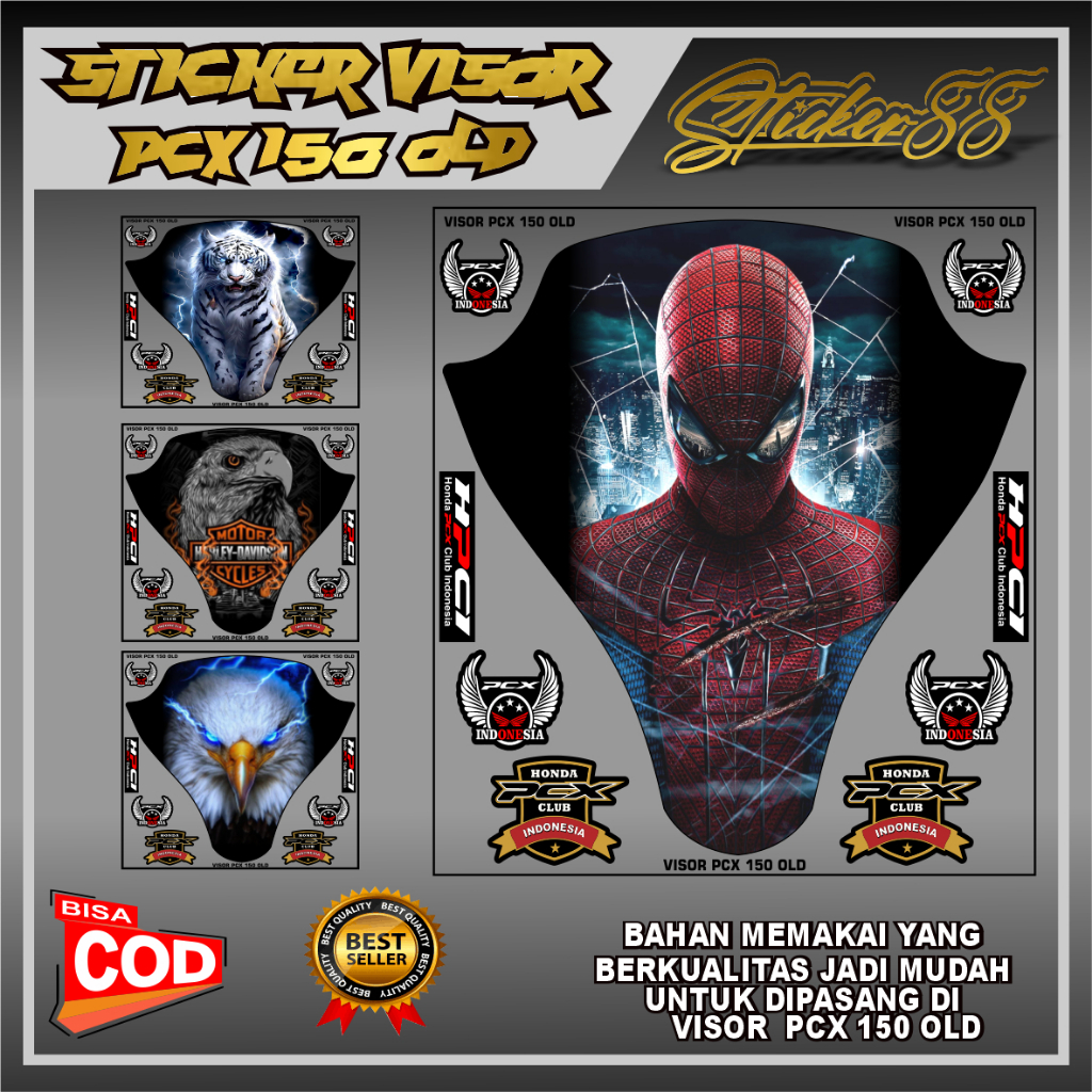 Stiker Visor Sticker Winshield Tameng Kaca Depan Motor Honda PCX 150 / PCX 160 2021