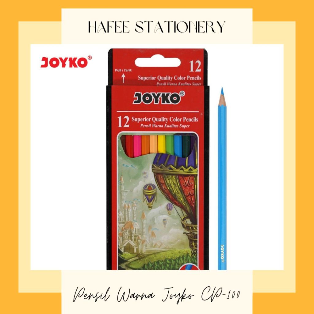 

Joyko Pensil Warna Superior Quality Color Pencils Hexagonal Grip CP-100 12 Warna (dapat kirim instant bandung)