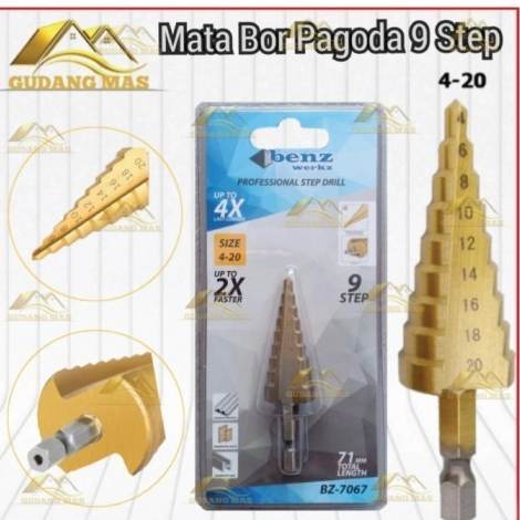 Mata Bor Piramida / Pagoda 4-20mm BENZ