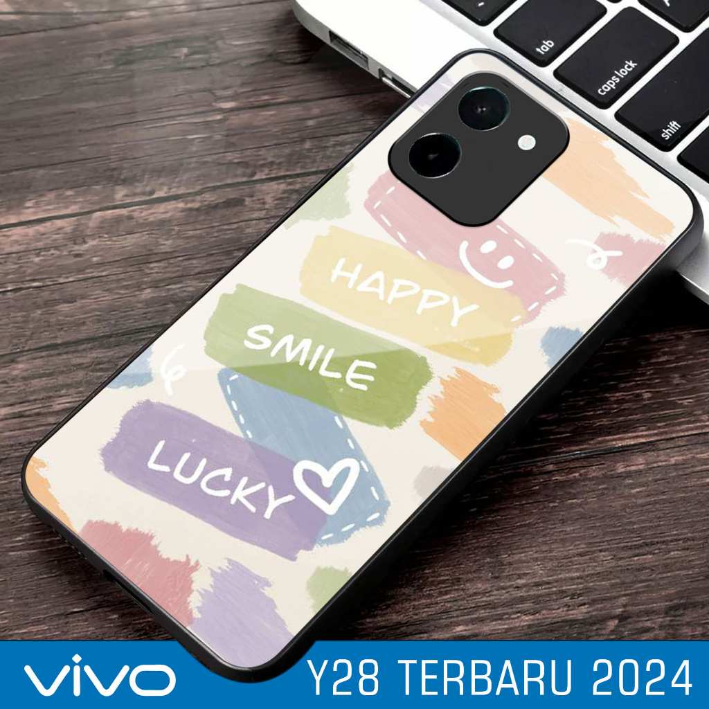 Case Kaca For Vivo Y28 - Pelindung HP Vivo Y28 - Casing Vivo Y28 - Case Handphone