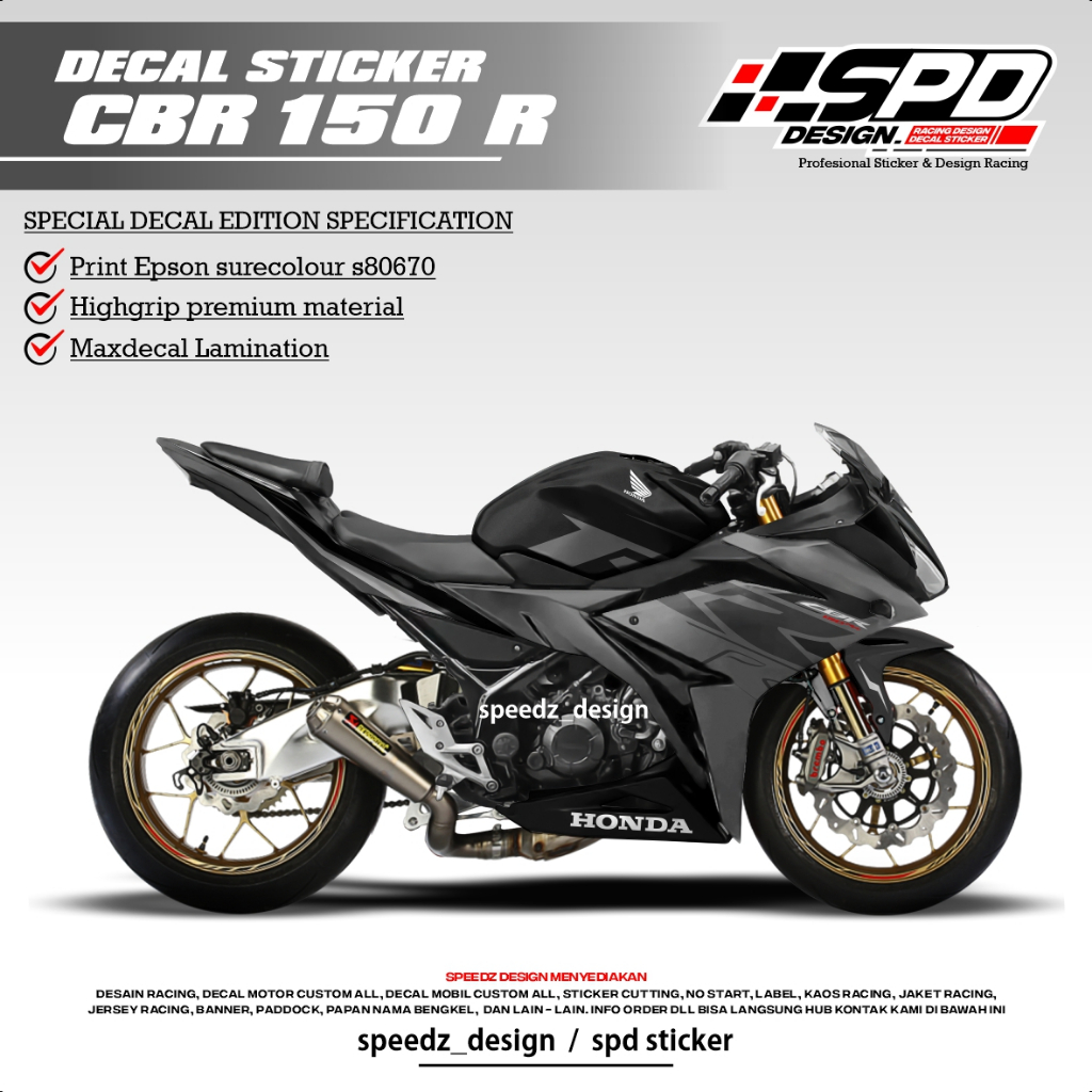 decal sticker cbr 150r custom full body