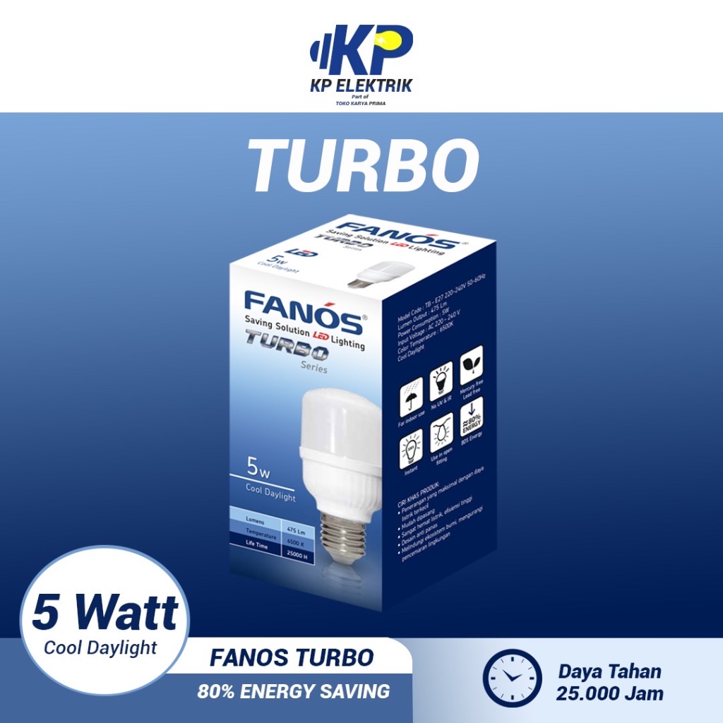 Lampu LED Turbo Fanos 5 Watt