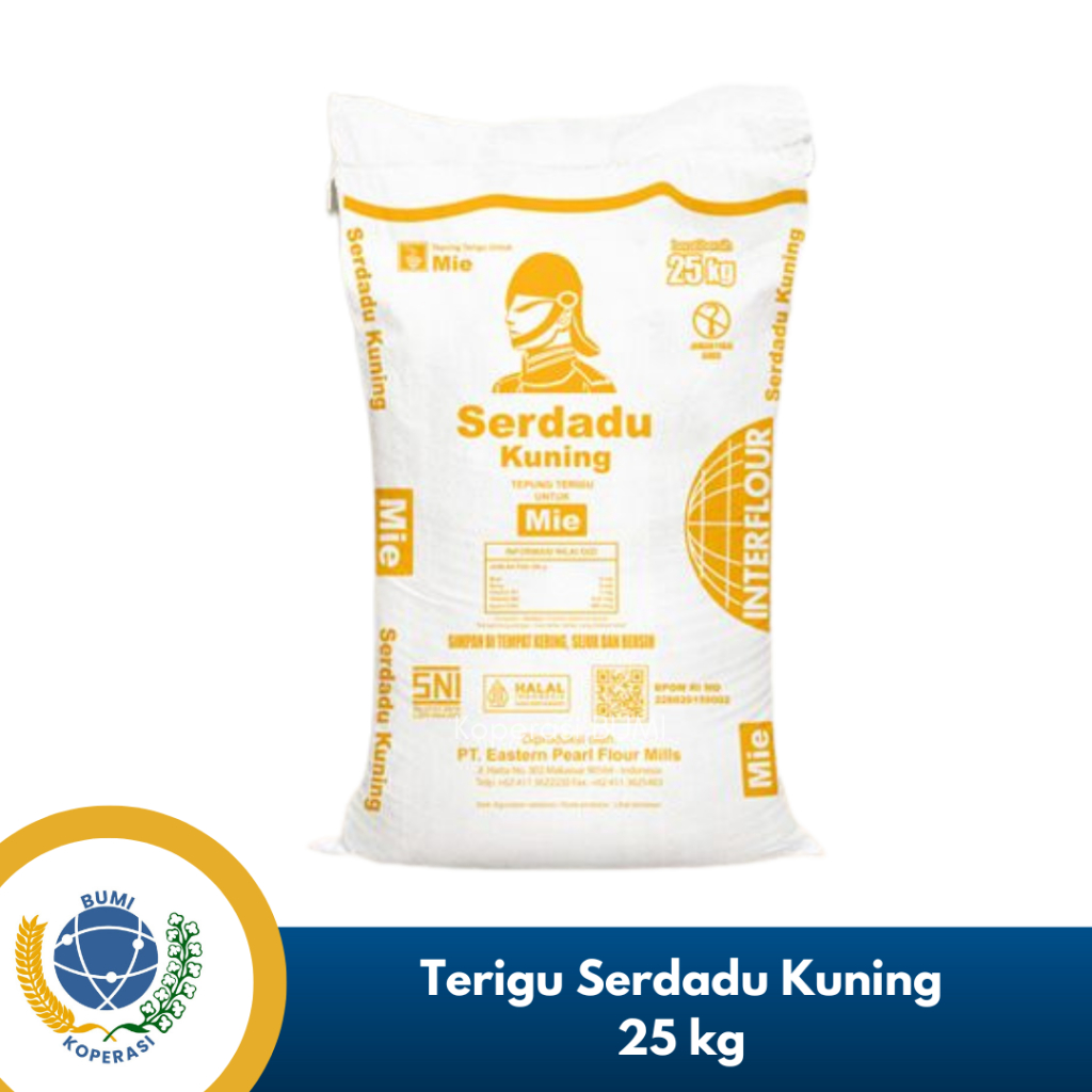

Tepung Terigu Eastern Interflour Serdadu Kuning 25 Kg