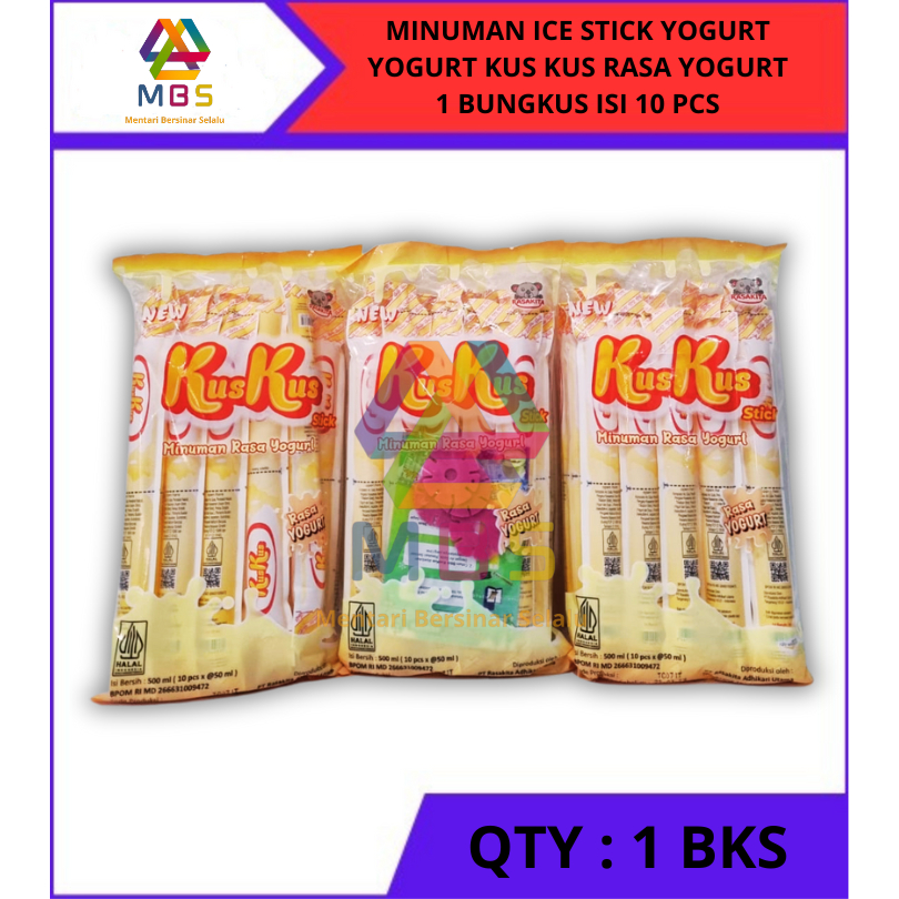 

HARGA 1 BGKS ISI 10 PCS MINUMAN ICE STICK YOGURT KUS KUS RASA YOGURT