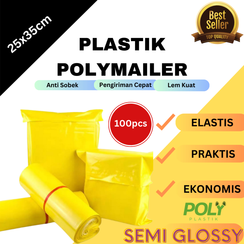 

RB Polymailer Plastik Packing 25x35cm Isi 100Pcs
