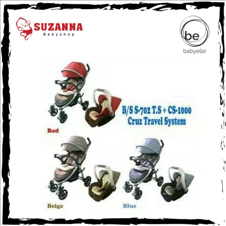 Babyelle S702 Cruz Travel System - Stroller Car Seat