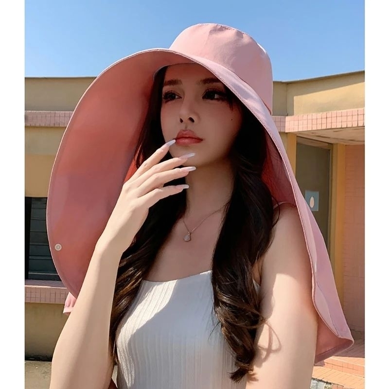 wanita anti outdoor Topi wanita anti UV masker outdoor topi musim panas