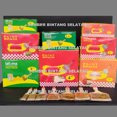 KUAS CAT EKONOMIS MERK IZUMO & LAFUMA UKURAN 1 INCH - 4 INCH