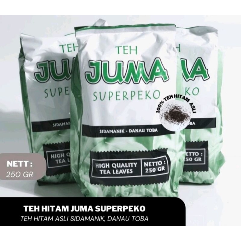 

TEH JUMA SIDAMANIK - DANAU TOBA SUPERPEKO 250 GR TEH ASLI 100%
