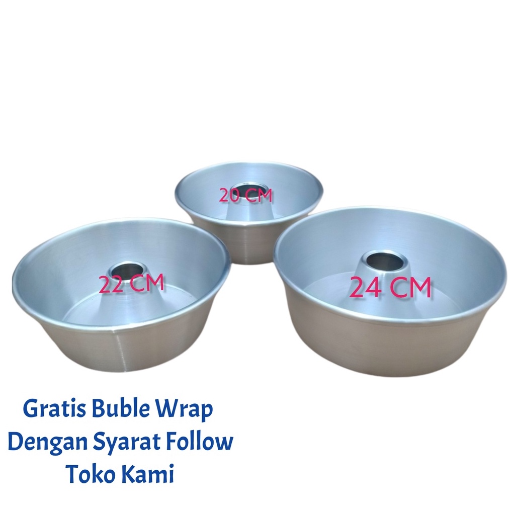SPECIAL PROMO Cetakan Loyang Kue Tulban Press Tebal Ukuran 2 22 24 Anti Lengket Untuk Bolu Panggang 