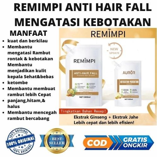 REMIMPI Shampo Anti Hair Fall Penumbuh Rambut Original Official Store