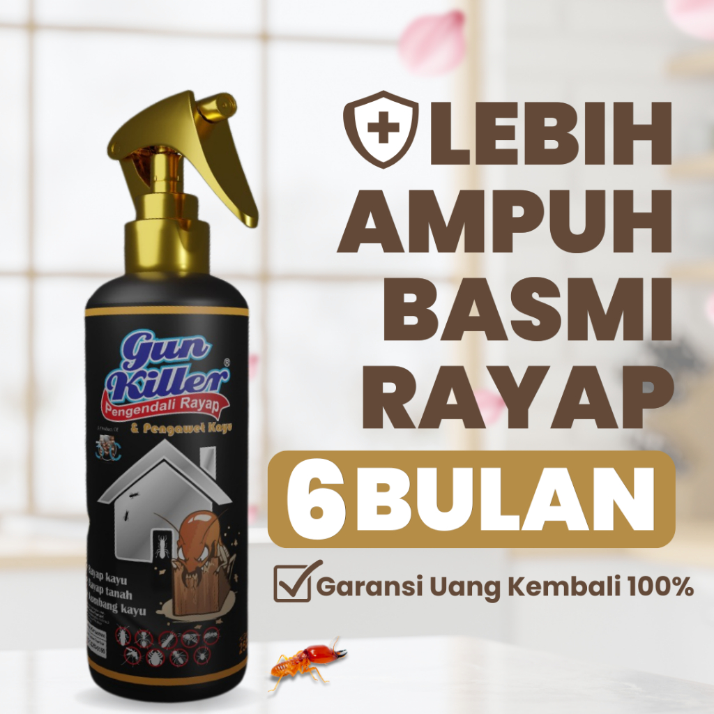 Pembasmi Rayap Paling Ampuh Racun Semprotan Pembasmi Rayap Kayu dan Tembok Anti Rayap Gun Killer