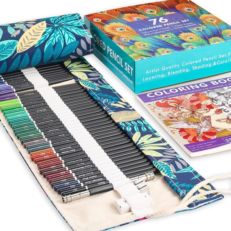 

SPECIAL PROMO Pensil Warna Kain Rolling Gulung 76 Warna Fullset Lengkap Color Pencils Cloth 76 Colors