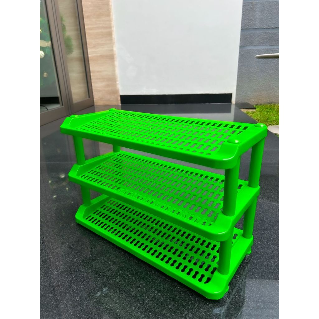 Rak Sepatu 3 Plastik Bersusun Susun