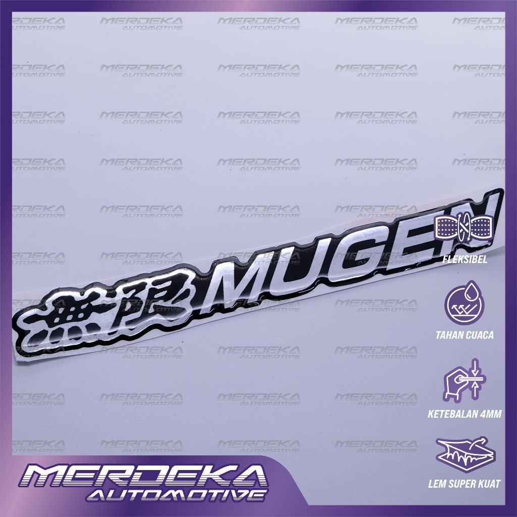 emblem mugen / sticker logo mugen racing / emblem timbul mugen / stiker timbul mugen / stiker logo m