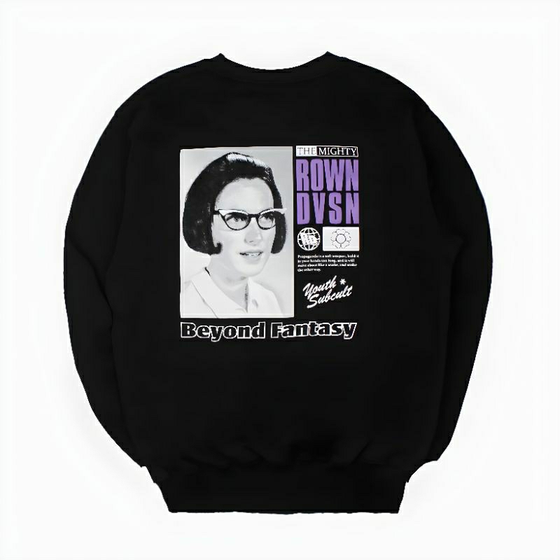 CREWNECK ROWN DIVISION PORTNOY HITAM - CREWNECK /ORIGINAL