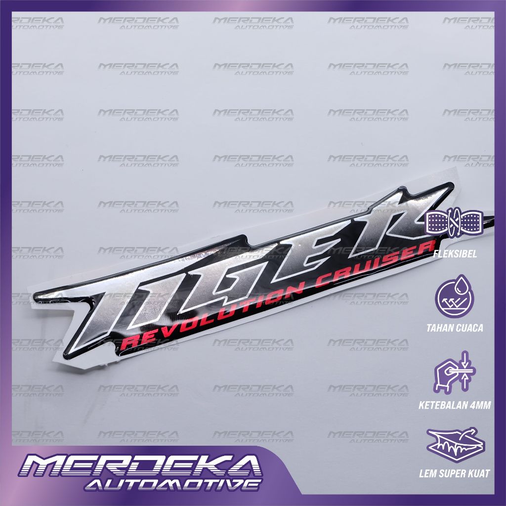 emblem timbul honda tiger / emblem 3d honda tiger / stiker timbul honda tiger / emblem herex / stike