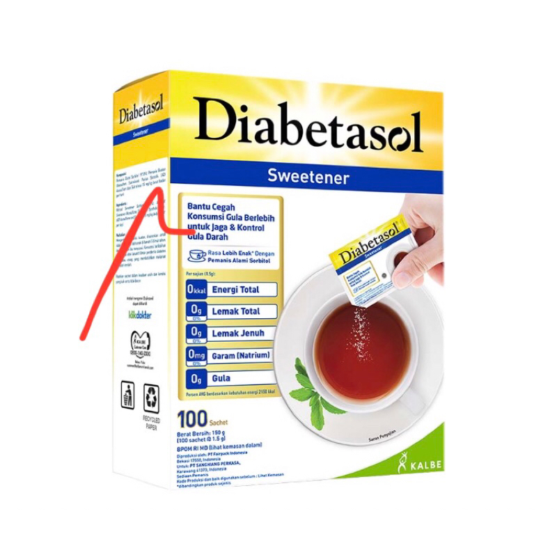 

Diabetasol sweetener gula diabet 100s