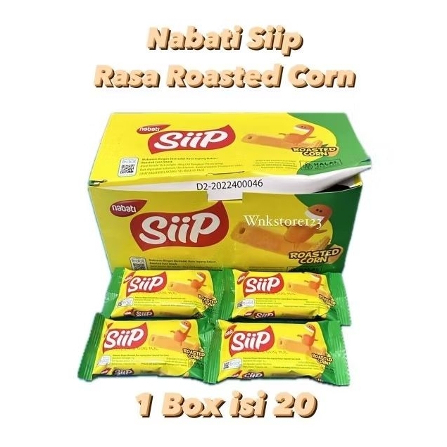 

Nabati siip snack stick jagung bakar kemasan 4gram 1box isi 20bungkus