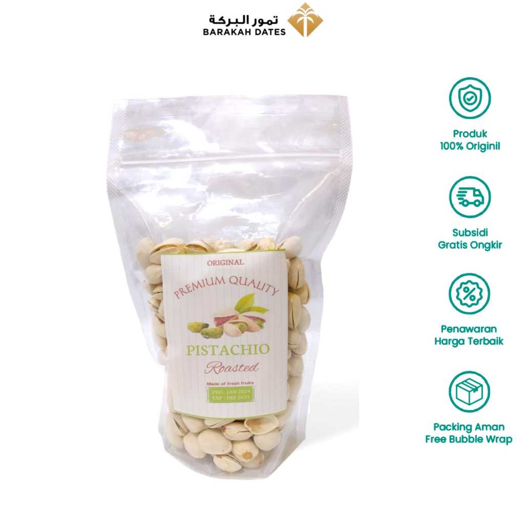 

Kacang Pistachio Fustuk Premium 250gram / Pistasio Roasted