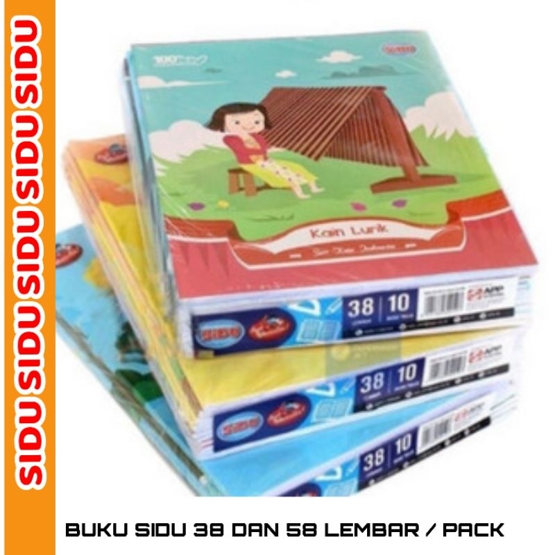 

BUKU TULIS SIDU / SINAR DUNIA SEKOLAH ANAK 38 DAN 58 LEMBAR 1 PACK 10 BUKU