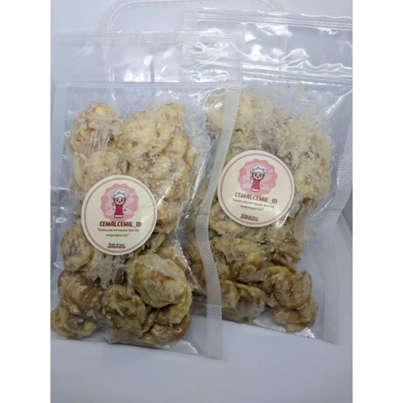 

Cemalcemil.id keripik pisang lumer isi 100gr Varian tiramisu /Enak Renyah Tipis Tidak Keras