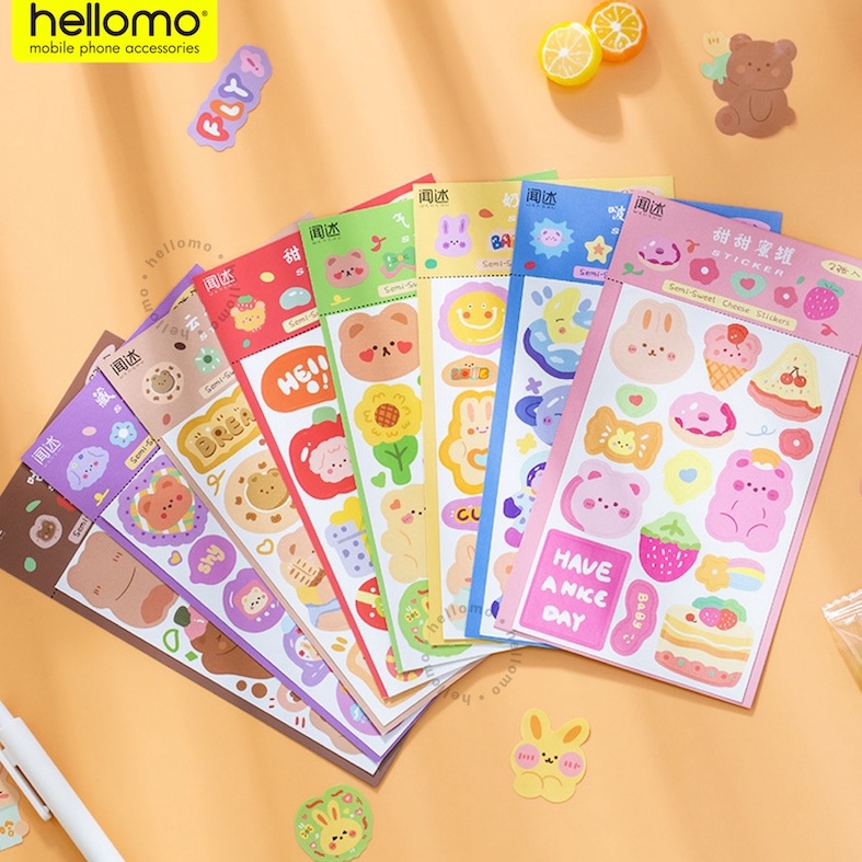 

PROMO BESAR Sticker Journal 2 Pcs Sweet Cheese Stickers Journal Phone Case Decor Phone Case Sticker Korean Sticker Stiker Bear Tumblr Korean Sticker DIY Diary Dekorasi