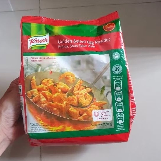 

Knorr Golden SALTED EGG POWDER Bubuk Saus Telur Asin 270gr