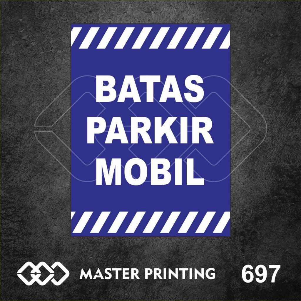 

697 - Stiker Batas Parkir Mobil, Sticker Vinyl, Premium, Tahan Air, Termurah, dan Bisa Custom