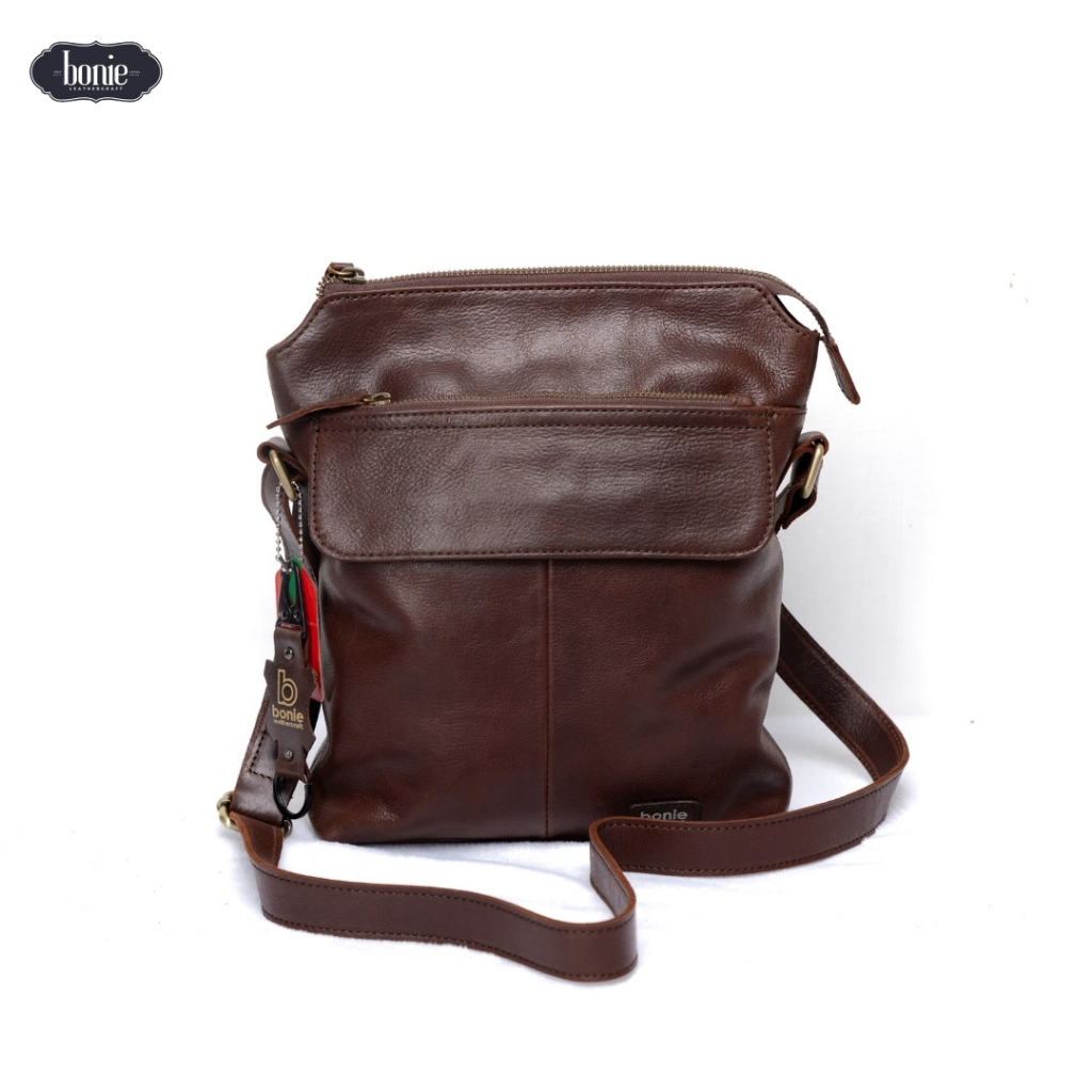 Tas Kulit Pria | Tas Kulit Asli, Tas Pria, Tas Selempang Pria [ HUGO | Bonie Leathercraft Solo ]