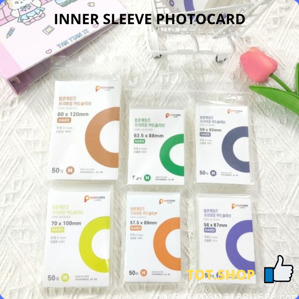 Best Product  isi 5 lbr INNER SLEEVE Photocard Inner Hard Sleeve Popcorn Hard Tebal Plastik Pelindun