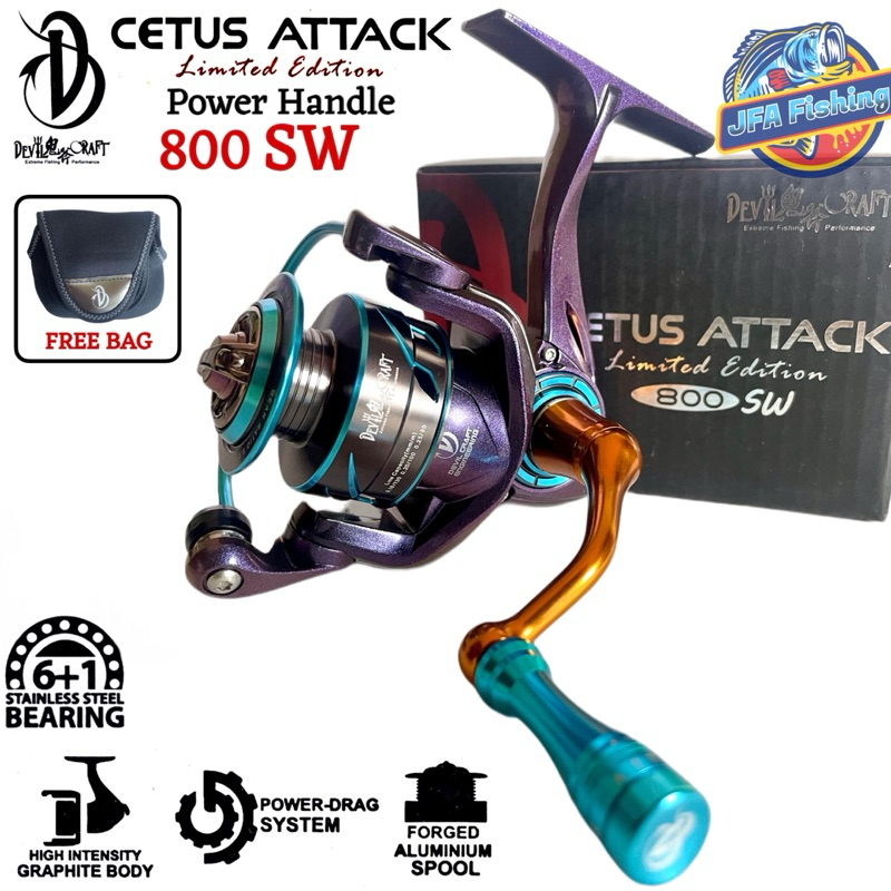 Reel Spinning Devil Craft CETUS ATTACK 800 6+1BB SaltWater PowerHandle